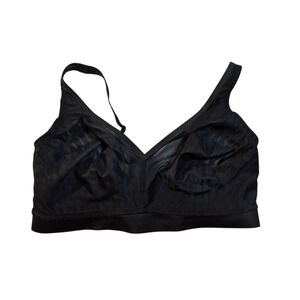 Wacoal Black Full Figure Comfort Wireless Bralette Size 34DDD 852336